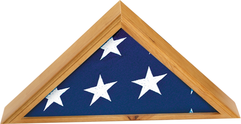 Oak Wood Flag Case